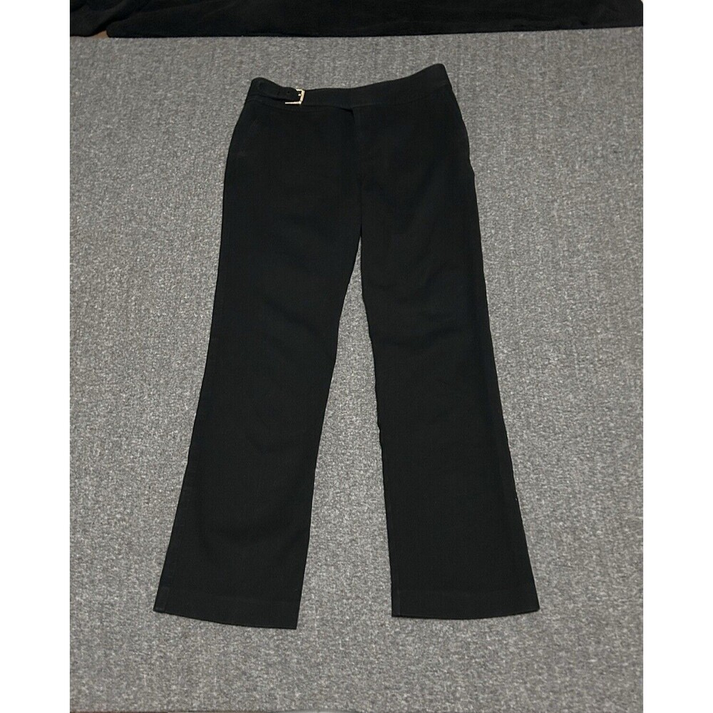 Lauren Ralph Lauren Women's Straight Leg Dress Pants w/ Belt Black Sz 6 (30x29)